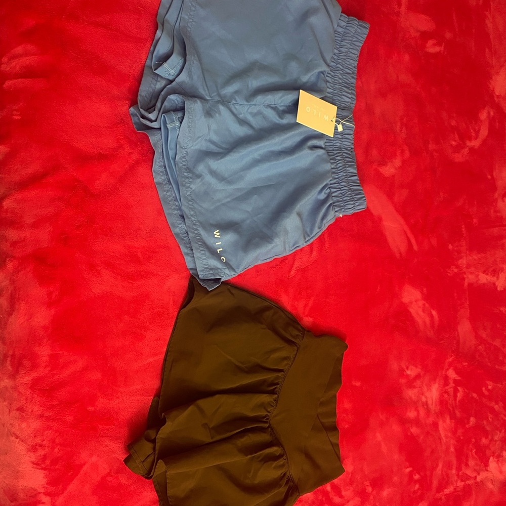 Blue and Black Athletic Shorts